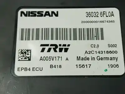 Автозапчастина б/у електронний модуль для nissan x-trail iii (t32_, t32r, t32rr) 1.6 dci (t32) посилання на oem iam 360326fl0a  360326fl0a