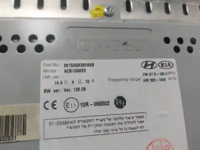 Second-hand car spare part audio system / radio cd for kia picanto iii (ja) 1.0 lpg oem iam references 96150g6280asb  96150g6280asb