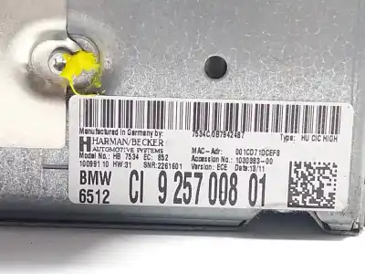 Second-hand car spare part gps navigation system for bmw 7 (f01, f02, f03, f04) 740 d xdrive oem iam references 65129293395  925700801