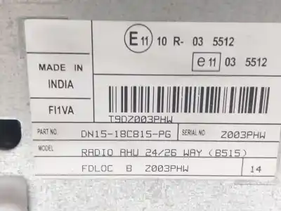 Автозапчастина б/у аудіо система / радіо cd для ford ecosport 1.5 tdci посилання на oem iam 2018844  dn1518c815pg