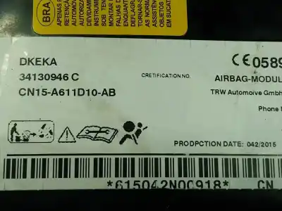 Автозапчасти б/у подушка безопасности передняя правая за ford ecosport 1.5 tdci ссылки oem iam 2203332  cn15a611d10ab