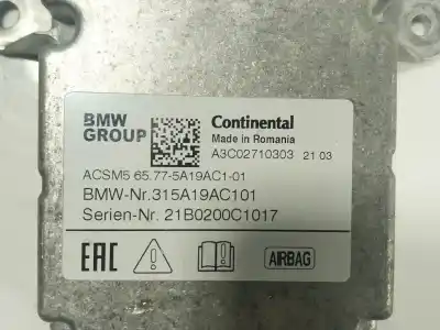 Автозапчастина б/у блок управління подушками безпеки для bmw x3 (g01, f97) xdrive 20 d mild-hybrid посилання на oem iam 65775a19ac1  315a19ac101
