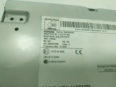 Peça sobressalente para automóvel em segunda mão módulo / sistema de navegação gps por nissan leaf (ze1) electric referências oem iam 259155sr0b  259155sr0