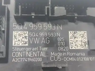 Автозапчастина б/у електронний модуль для skoda karoq (nu7, nd7) 2.0 tdi посилання на oem iam 5q4959593n  5q4959593n