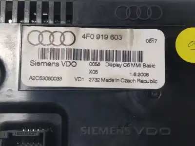 Pezzo di ricambio per auto di seconda mano display multifunzione per audi a6 c6 (4f2) 2.0 tdi riferimenti oem iam 4f0919603  4f0919603