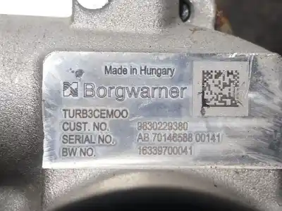 Автозапчасти б/у турбокомпенсатор за peugeot 208 ii (ub_, up_, uw_, uj_) 1.2 puretech 100 ссылки oem iam 9830229380  9830229380