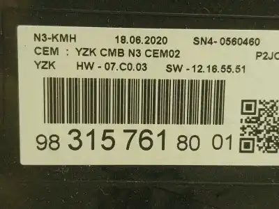 Автозапчастина б/у панель інструментів для opel corsa f 1.2 (68) посилання на oem iam   9831576180