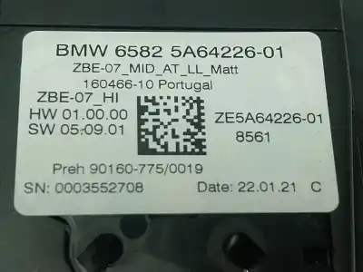 Second-hand car spare part multifunction switch for bmw 3 (g20, g80, g28) 330 d xdrive oem iam references 65825a371b2  65825a6422601