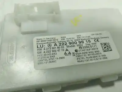 Автозапчастина б/у електронний модуль для mercedes-benz glc (x253) 200 eq boost 4-matic (253.981) посилання на oem iam a2229009915  a2229009915