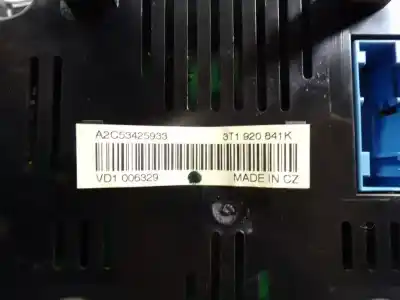 Автозапчастина б/у панель інструментів для skoda superb ii (3t4) 2.0 tdi 16v посилання на oem iam 3t1920841kkd0 a2c53425933 3t1920841k