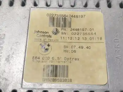 Second-hand car spare part multifunction display for bmw x1 (e84) sdrive 18 d oem iam references 65509289583  244819701