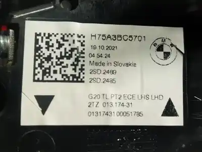 Автозапчасти б/у внутренний левый задний фонарь за bmw 3 (g20, g80, g28) 330 i ссылки oem iam 63215a3bc57  h75a3bc5701