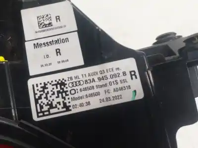 Автозапчасти б/у правый задний фонарь за audi q3 (f3b) 35 tdi ссылки oem iam 83a945092b  83a945092b
