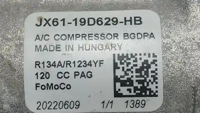 Pezzo di ricambio per auto di seconda mano compressore aria condizionata per ford focus iv (hn) 1.0 ecoboost riferimenti oem iam 2634805  jx6119d629hb