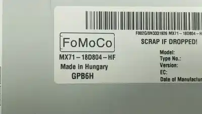 Автозапчастина б/у аудіо система / радіо cd для ford focus iv (hn) 1.0 ecoboost посилання на oem iam 2751850  mx7118d804hf