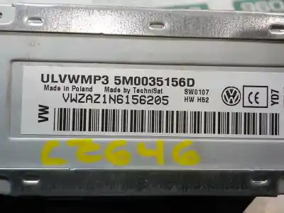 İkinci el araba yedek parçası ses sistemi / radyo cd için volkswagen polo (6r1) 1.2 oem iam referansları 5m0057187ax  5m0035156d