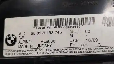 Second-hand car spare part multifunction display for bmw 3 descapotable (e93) 325 d oem iam references 65829193755  