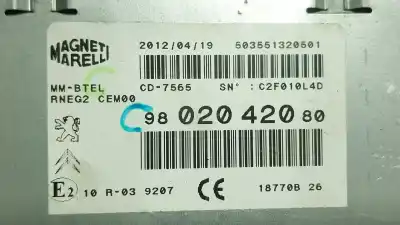 Peça sobressalente para automóvel em segunda mão sistema de áudio / rádio cd por citroen ds5 1.6 hdi 110 referências oem iam 1612068880  9802042080