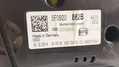 Автозапчастина б/у панель інструментів для seat leon (5f1) 1.2 tsi посилання на oem iam 5f0920862b  5f0920862b