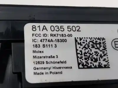 Second-hand car spare part electronic module for seat arona (kj7, kjp) 1.0 tsi oem iam references 81a035502  81a035502