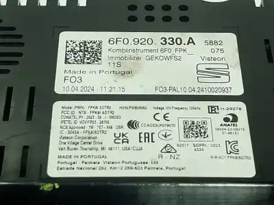 Second-hand car spare part dashboard for seat arona (kj7, kjp) 1.0 tsi oem iam references 6f0920330a  6f0920330a