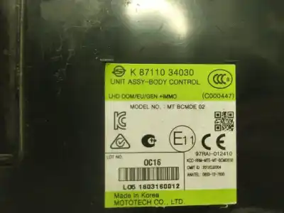 Second-hand car spare part electronic module for ssangyong korando (ck) 2.2 xdi oem iam references   8711034030
