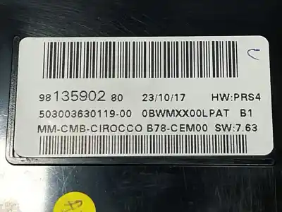 Second-hand car spare part dashboard for citroen grand c4 spacetourer (3a_, 3e_) 1.6 bluehdi 120 oem iam references 9813590280  9813590280