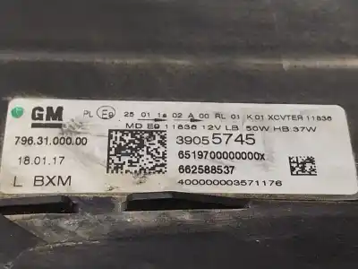 Автозапчастина б/у ліва фара для opel astra k (b16) 1.6 cdti (68) посилання на oem iam 13488975  39055745