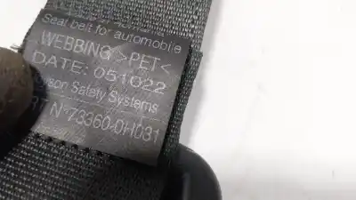 Автозапчастина б/у задній правий ремін безпеки для toyota aygo x (_b7_) 1.0 vvt-i (kgb70) посилання на oem iam 733600h031c1  733600h031