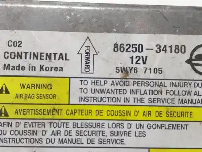 Peça sobressalente para automóvel em segunda mão centralina de airbag por ssangyong korando (ck) 2.0 e-xdi referências oem iam   8625034180