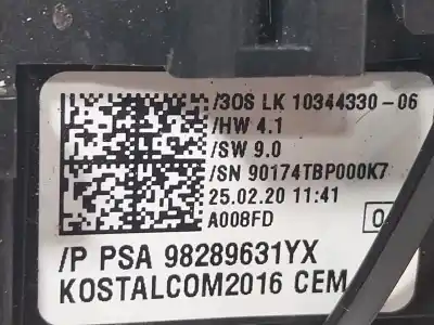 Second-hand car spare part indicator switch for opel combo e tour / life (k9) 1.5 oem iam references  98289631 