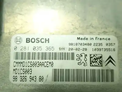 Second-hand car spare part ecu engine control for opel combo e tour / life (k9) 1.5 oem iam references  9832694380 