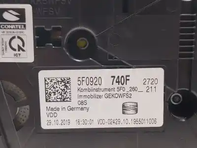 Peça sobressalente para automóvel em segunda mão quadrante por seat leon (5f1) 1.5 tsi referências oem iam 5f0920740f  5f0920740f