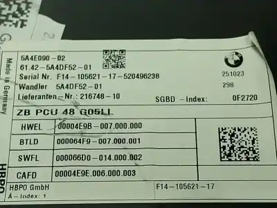 Автозапчасти б/у преобразователь мощности за bmw x5 (g05, f95) xdrive 40 d mild-hybrid ссылки oem iam 61425b3c944  61425a4df5201