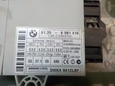 Second-hand car spare part electronic module for bmw serie 1 berlina (e81/e87) 118d oem iam references 61359395657 5wk49412lbf 61356981416