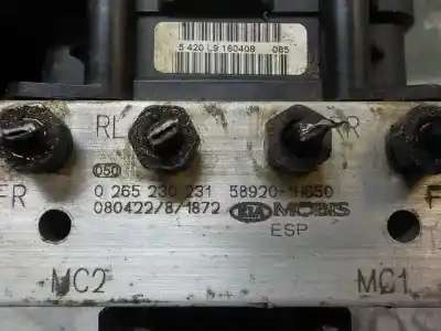 Peça sobressalente para automóvel em segunda mão abs por kia pro_cee´d 2.0 crdi referências oem iam 589201h6b0 0265230231 589201h650