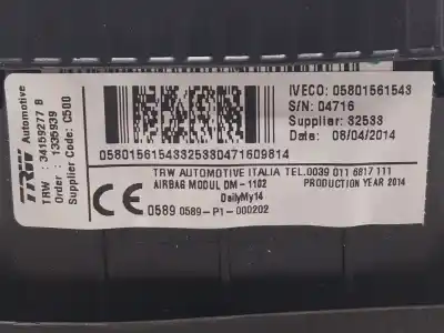 Автозапчастина б/у передня ліва подушка безопасности для iveco daily vi furgón 33s15, 35s15, 35c15 посилання на oem iam   05801561543