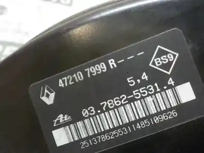 Автозапчастина б/у гальмівний серво для dacia lodgy 1.6 cat (bivalent. gasolina / gpl) посилання на oem iam 472108624r 03786255314 472107999r