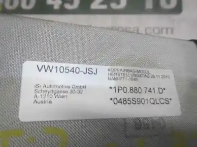 Peça sobressalente para automóvel em segunda mão airbag do lado esquerdo por seat leon (1p1) reference copa referências oem iam 1p0880741d  1p0880741d