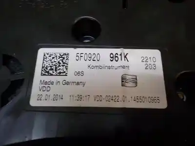 Автозапчасти б/у приборная доска за seat leon (5f1) 1.6 tdi ссылки oem iam 5f0920961h  5f0920961k