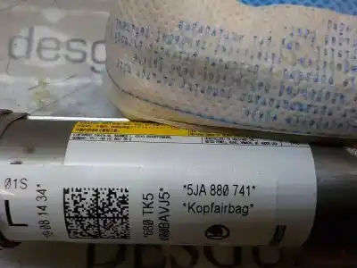 Recambio de automóvil de segunda mano de airbag cortina delantero izquierdo para seat toledo (kg3) 1.6 tdi referencias oem iam 5ja880741  5ja880741