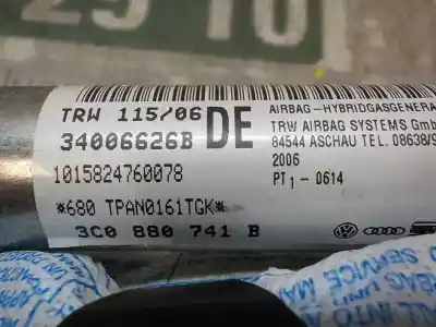 Автозапчасти б/у подушка безопасности передняя левая шторка безопасности за volkswagen passat berlina (3c2) 1.9 tdi ссылки oem iam 3c0880741e  3c0880741