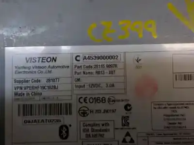 Pezzo di ricambio per auto di seconda mano impianto audio / radio cd per smart fortwo coupe basis (52kw) (453.342) riferimenti oem iam a4539009404  a4539000002