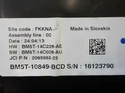 Pezzo di ricambio per auto di seconda mano pannello degli strumenti per ford focus lim. (cb8) 1.6 tdci cat riferimenti oem iam 5580301  bm5t10849bcd