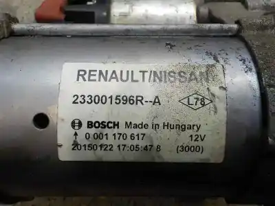 Second-hand car spare part starter motor for nissan x-trail (t32) 1.6 dci turbodiesel cat oem iam references   bosch 0001170617 233001596r