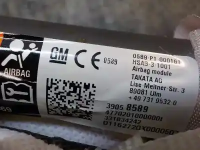 Автозапчастина б/у передня ліва подушка безпеки для opel astra k lim. 5türig 1.0 12v посилання на oem iam 39008397  39058589