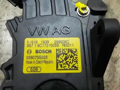 Second-hand car spare part accelerator pedal for seat ibiza (6j5) 1.4tdi 55kw oem iam references 6c1721503b 0280755223 6c1721503b