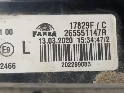 Pezzo di ricambio per auto di seconda mano luce di coda interna sinistra per renault clio v (b7_) 1.0 tce 100 (b7mt) riferimenti oem iam   265551147r