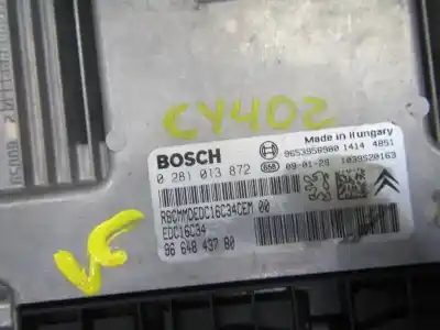 Second-hand car spare part ecu engine control for citroen c3 picasso 1.6 16v hdi oem iam references 1943s4 0281013872 9653958980