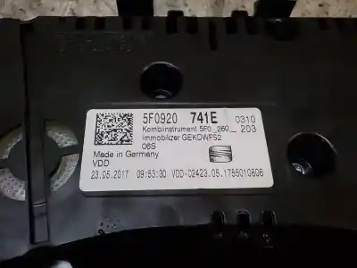 Автозапчастина б/у панель інструментів для seat leon st (5f8) 1.6 tdi посилання на oem iam 5f0920741e  5f0920741e
